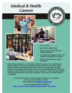 Medical & Health Careers Program Flier